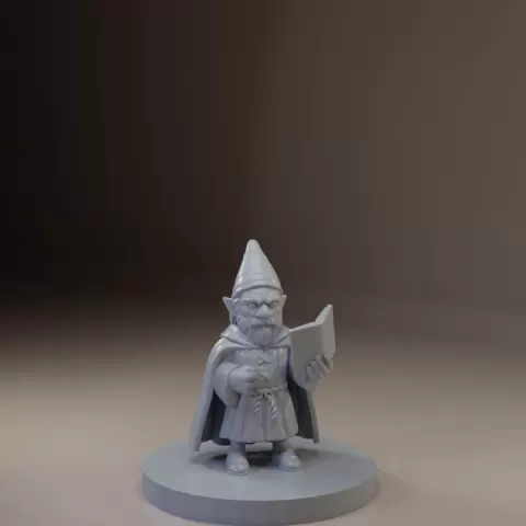 Fitzback Gnome Wizard by Rogue Hero Minis