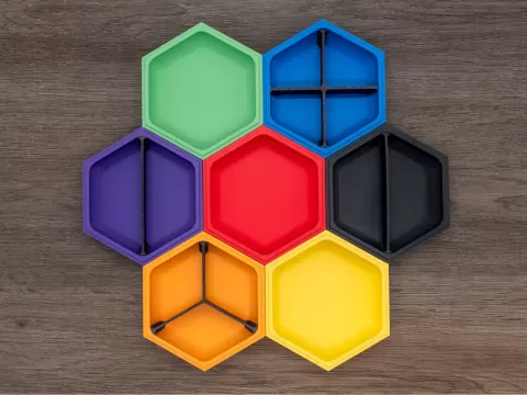 Economy Box To Board Hex Tray - With Locking Clips