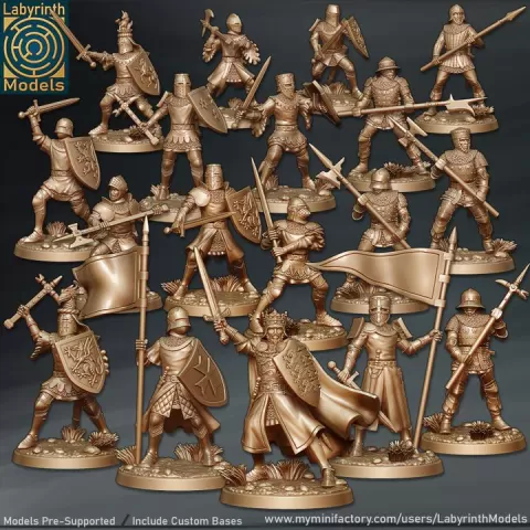Foot Knights Collection - 32mm scale by Labyrinth Models