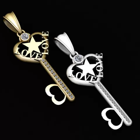 key pendant 3d printable model