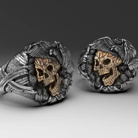 Ring skull ring