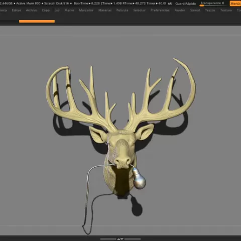 Deer Head Wall Lamp