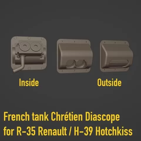 UPGRADE - French tank diascope- Chrétien - (Renault R35 / Hotchkiss H39) - 1/35
