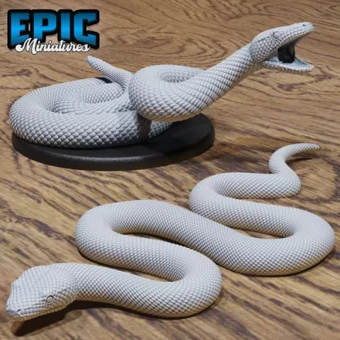 Boa Constrictor Set / Tropical Snake / Jungle Serpent Beast / Swamp Reptile Creature / Marshland Animal / Forest Wetland Encounter by Epic-Miniatures