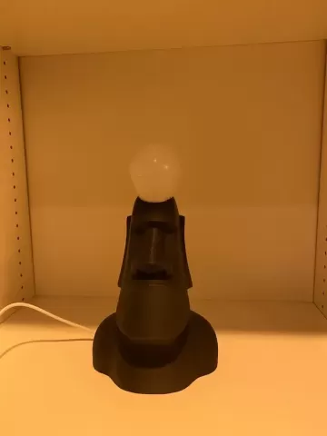 Moai Head - Bright Idea Lamp. (very simple)