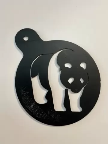 Panda Coffee Stencil
