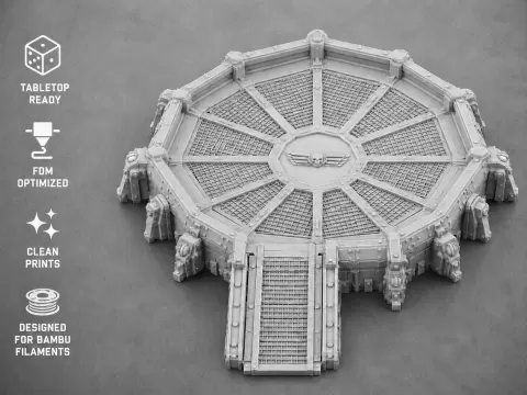 Empty Imperial Landing Platform - Tabletop Terrain