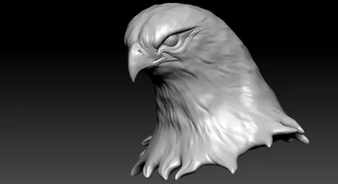 Ancient eagle head statue - 3D print - Rubber Duck