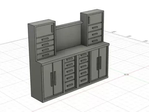 1/18 Cabinet de travail E / Workstation bench E - Vendetta3Diorama