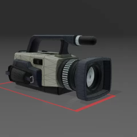 Professional Video Camera - Ultra-Detailed 3D Model (Monobloc STL)Professional Video Camera - Ultra-Detailed 3D Model (Monobloc STL)