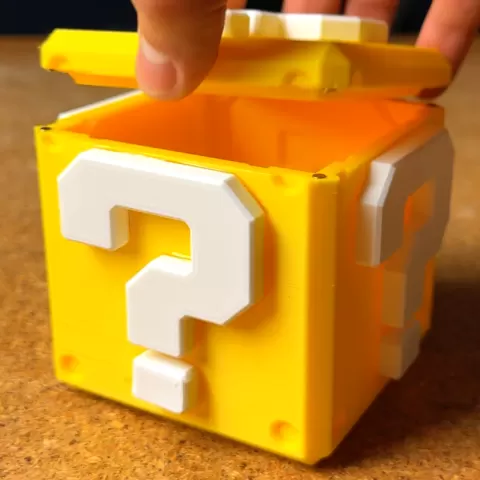 Mario Block Box with Magnetic Lid