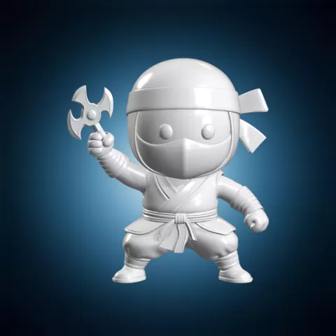 Ninja Chibi 3D Print Model