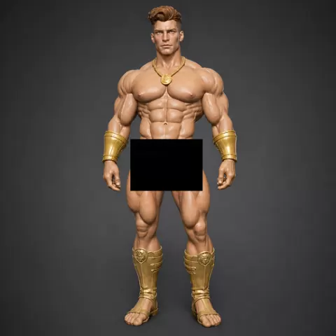 Greek athlete - NSFW - STL figure (generous anatomy, heroic antique style)