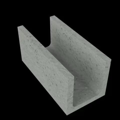 Concrete Block 20 Type "U" - 3D Model