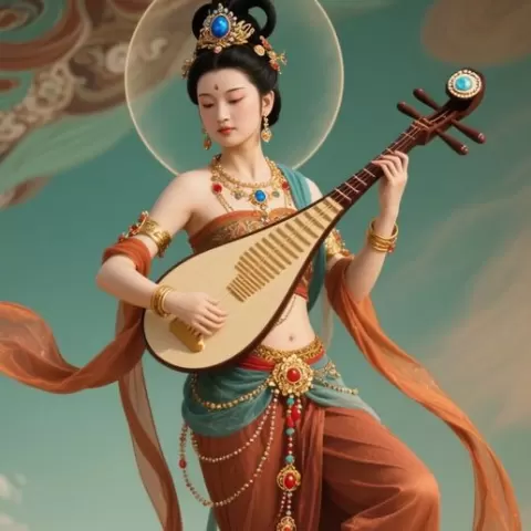 Dunhuang Goddess - Reverse Lute Serenade