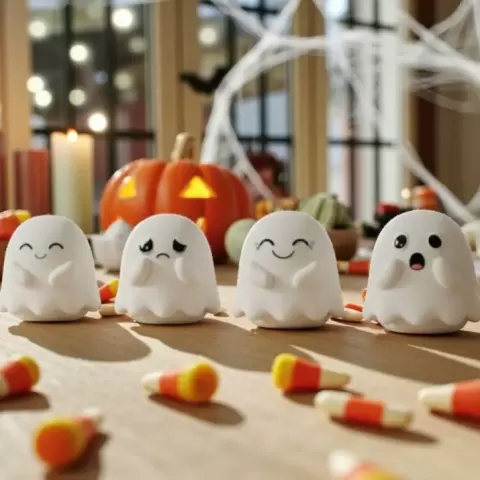 Little Ghost - Quartet - Cute Decoration - Cahdesigner