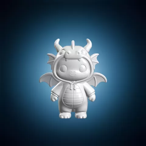 Dragon Chibi 3D Print Model