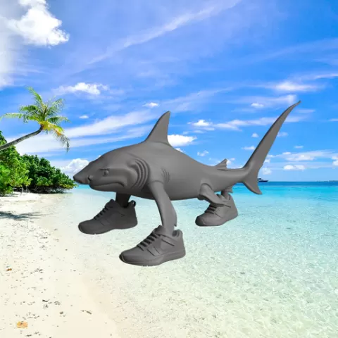 Tralalero Tralara Shark - STL Model for 3D Printing - Funny meme/cartoon style figure