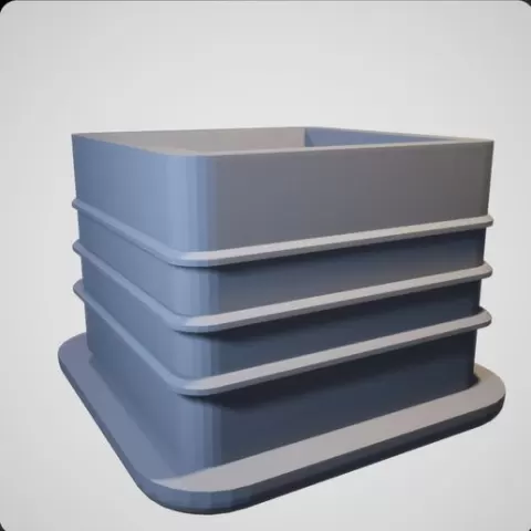 40mm square plastic cap