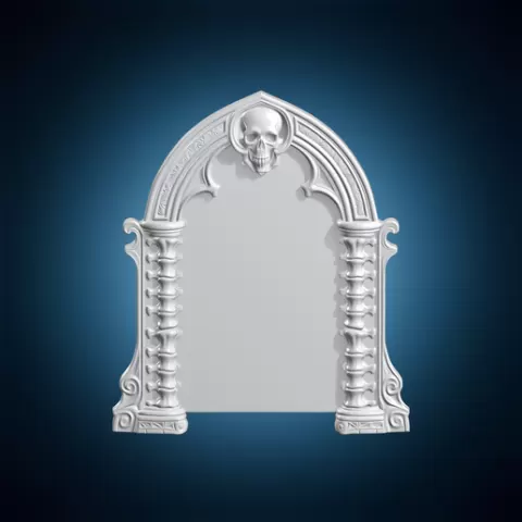 Bonecathedral Scroll Frame 3D Print Model