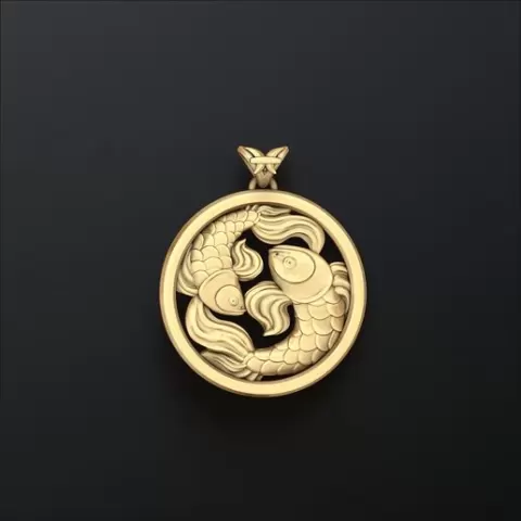 Zodiac Pisces Pendant Light 3D print model