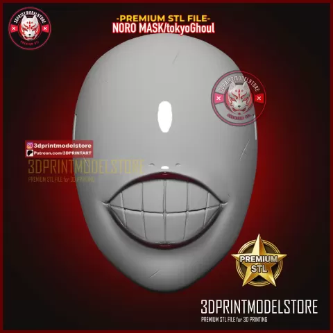 Tokyo Ghoul Noro Mask - Anime Cosplay Halloween Helmet - 3DPRINTMODELSTORE
