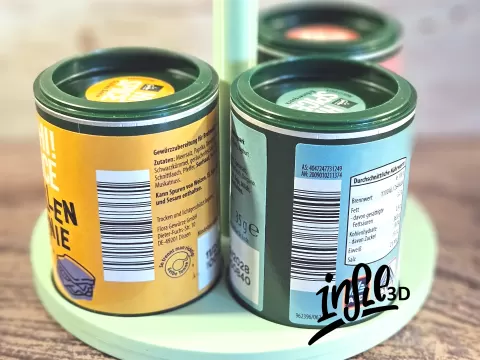Drehbarer Gewürzständer für 4 Dosen (Ø bis 60 mm)