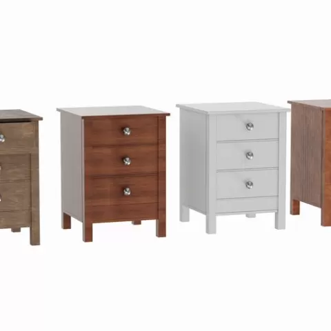 Bedside Cabinet 3D Model Set