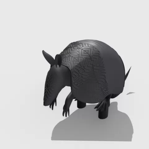 Armadillo model with printing base