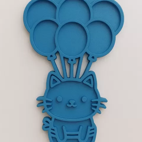 CAT WITH BALLOONS