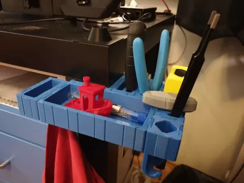 Modular Table Corner Tool Shelf