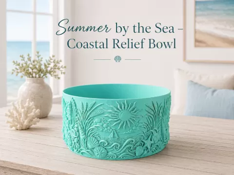Summer by the Sea - Coastal Relief Bowl (Large)