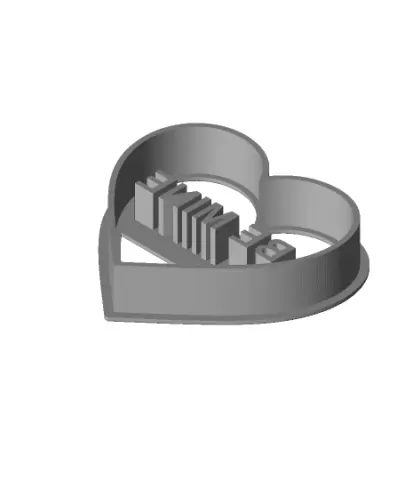 Be Mine Heart Cookie Cutter.stl