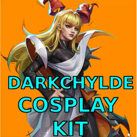 Cosplay Magik DarkChylde Magik NetherWorld Noble, costume Marvel Rivals Full armor and weapon Katana Gun Shotgun Sword Saber Cosplay Kit , kitbash ALl in one
