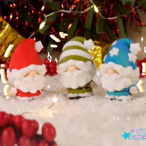 Cute Flexi Christmas Gnomes by Star Mitty