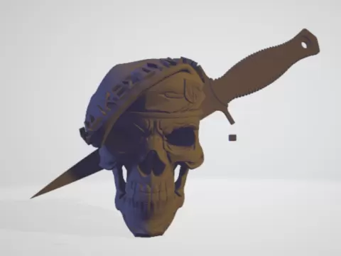 CYPRUS SPECIAL FORCES SKULL - KyPaCy