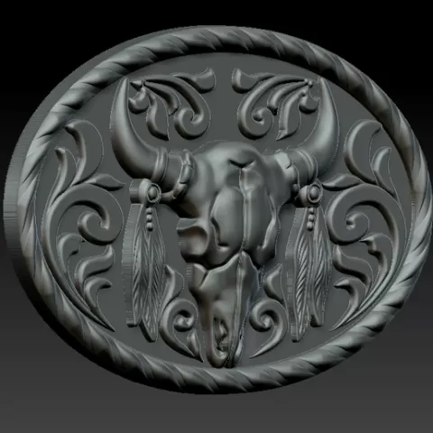 Buffalo Skull Buckle