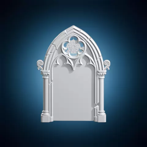 Ghost Chapel Gothic Frame 3D Print Model