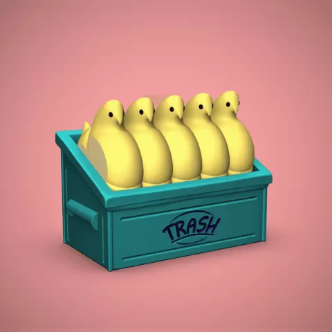 Peeps Trash Container