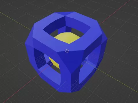 a ball inside a cube.stl