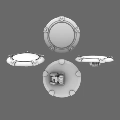 Space Knights Domed Shield Type B RIGHT by BW Terrain & Forge