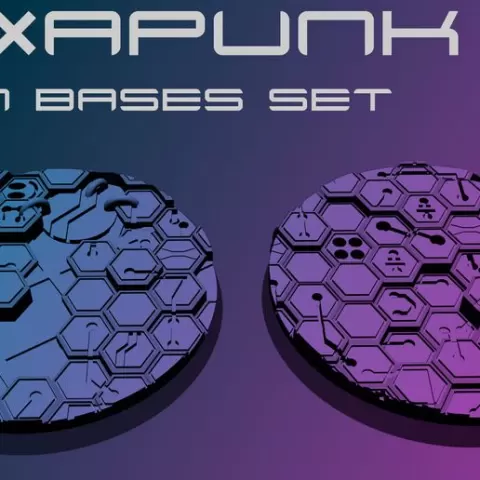 60mm Hexapunk Bases Set