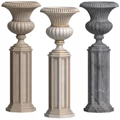 Classical Vase on a Pedestal for decorating the facade.LARGE WICKFORD URN.Classic outdoor Vase.Flowerpot