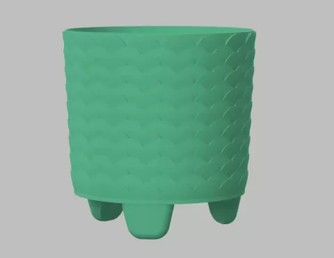 Large Stylish Plant Pot - Semicircles
