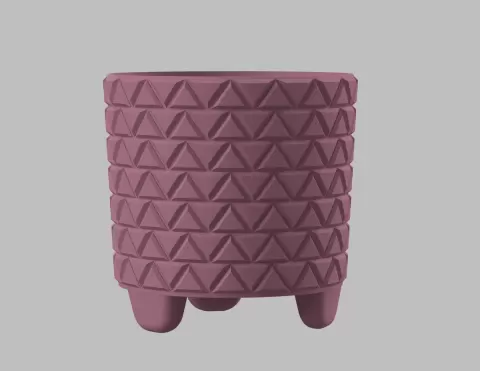 Medium Stylish Plant Pot - Triangles