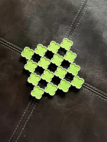 Quatrefoil 4 Retro Coaster