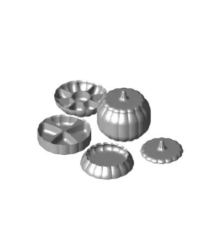 #pdo | Pumpkin Styled Stackable Party Trays | NoahMillerDesign