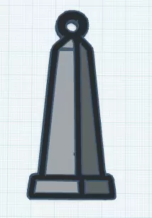 Obelisk Key Ring