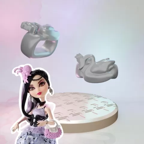 Ever After High Basic/First Chapter Duchess Swan doll ring replacement