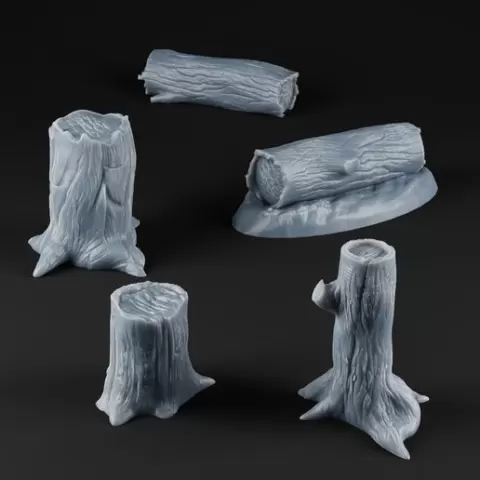 Tree Stumps & Logs - STL Pack